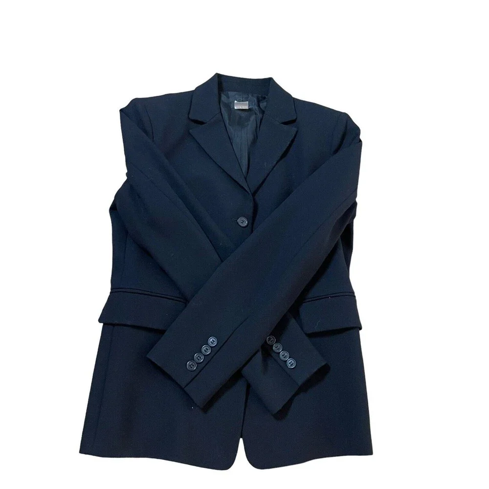 J. Crew Womens Blazer Jacket Wool Black Career Work‎ Size 6
